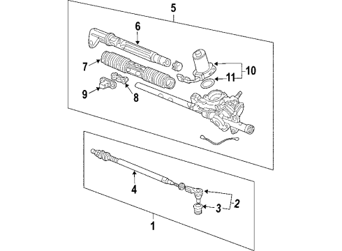 2003 Honda Civic Steering Gear & Linkage EPS Unit Diagram for 39980-S5B-A01