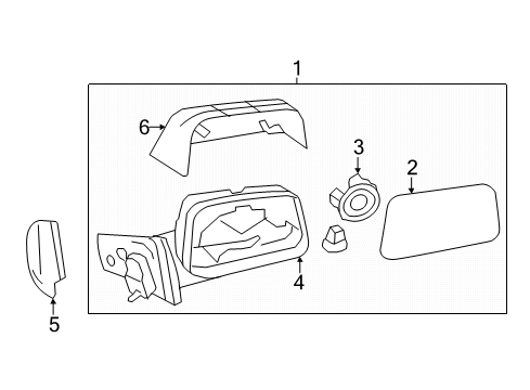 2012 Lincoln MKX Mirrors Mirror Glass Diagram for CT4Z-17K707-C