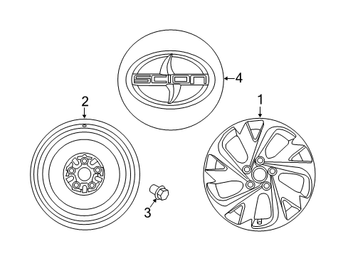 2016 Scion iM Wheels Center Cap Diagram for 42603-21070