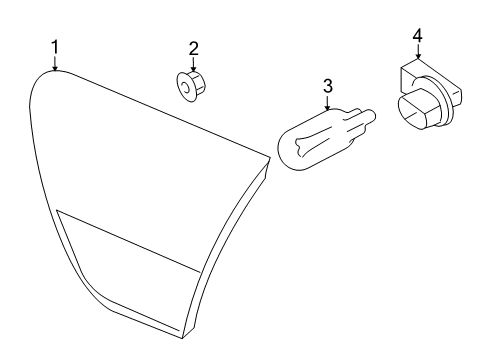 2011 Mercury Milan Tail Lamps Tail Lamp Assembly Diagram for 9N7Z-13405-B