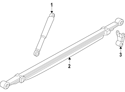 2020 Chevrolet Silverado 1500 Rear Suspension Shock Absorber Diagram for 84810934