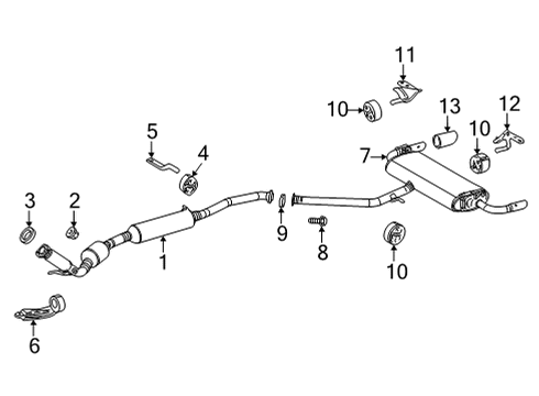 2021 Toyota Venza Exhaust Components Exhaust Manifold Diagram for 17141-25131