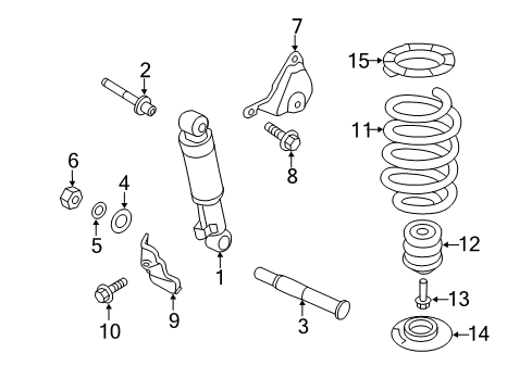 2019 Hyundai Santa Fe XL Shocks & Components - Rear Washer-Side ABSORBERORBER Diagram for 553923E000