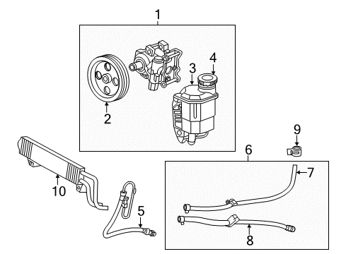 2011 Ram 1500 P/S Pump & Hoses, Steering Gear & Linkage Hose-Power Steering Pressure Diagram for 52855856AG