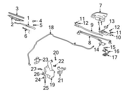 2004 Chevrolet Monte Carlo Wiper & Washer Components Connector Diagram for 19368709