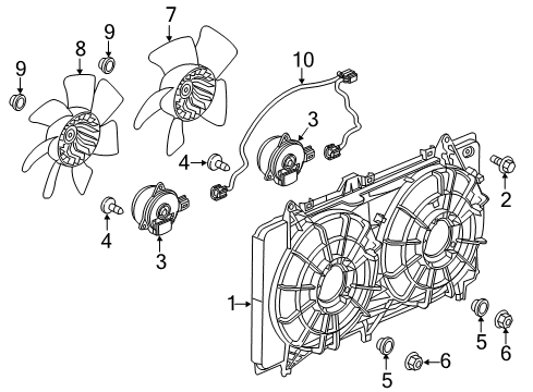 2015 Chevrolet Camaro Cooling System, Radiator, Water Pump, Cooling Fan Harness Diagram for 22828414