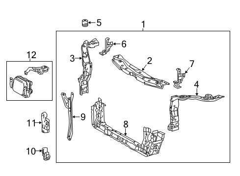 2018 Lexus ES300h Automatic Temperature Controls Support Assembly, RADIAT Diagram for 53210-06190