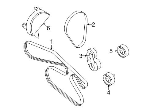 2007 Mercury Milan Belts & Pulleys Serpentine Belt Diagram for 6E5Z-8620-C