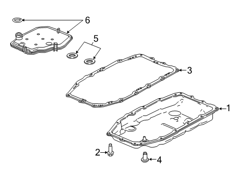 2017 Cadillac CT6 Transmission Filter Diagram for 24262057