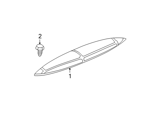 2002 Buick Rendezvous High Mount Lamps Lamp Asm-High Mount Stop Diagram for 10318848