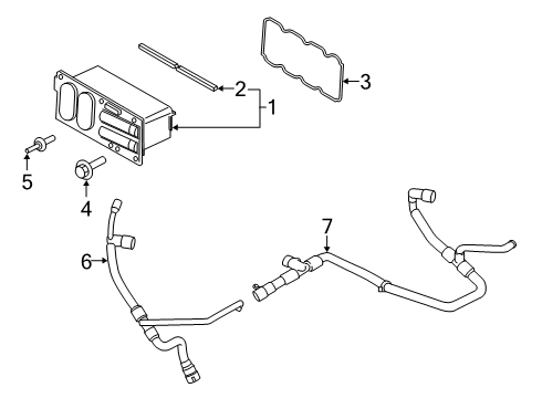 2018 Ford Escape Intercooler Intercooler Stud Diagram for -W705619-S439