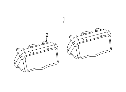 2020 Toyota Avalon License Lamps License Lamp Assembly Diagram for 81204-33030