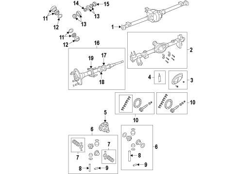 2009 Jeep Wrangler Rear Axle, Differential, Propeller Shaft SERVICE REAR Diagram for 68038763AC