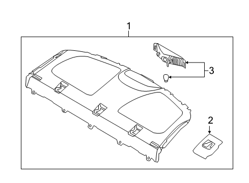 2013 Hyundai Elantra Interior Trim - Rear Body Trim Assembly-Package Tray Diagram for 85610-3X040-RY