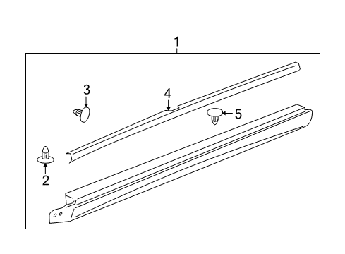 2006 Buick LaCrosse Exterior Trim - Pillars, Rocker & Floor Weatherstrip Diagram for 10331659