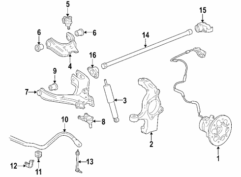 2010 Hummer H3T Front Suspension Components Front Shock Absorber Kit Diagram for 25790261