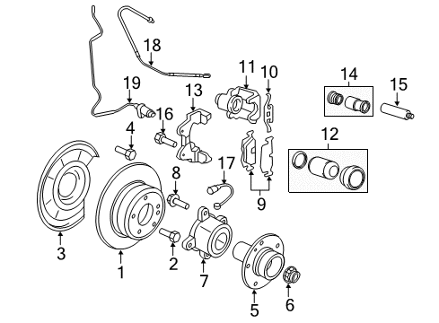 2012 BMW X5 Anti-Lock Brakes Clip Diagram for 34216789352