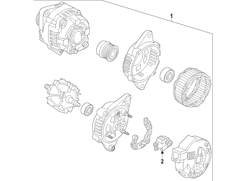 2021 Hyundai Sonata Alternator Regulator Assembly-GENER Diagram for 373702S200