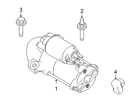 2017 Lincoln MKT Starter Starter Mount Stud Diagram for -W715721-S437