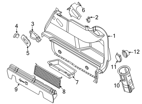 2022 BMW M235i xDrive Gran Coupe Interior Trim - Rear Body Plug-In Socket Diagram for 61347947771