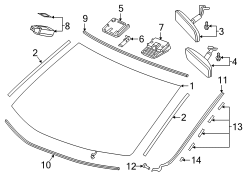 2021 Honda Odyssey Lane Departure Warning COVER, SENSOR Diagram for 76412-THR-A11