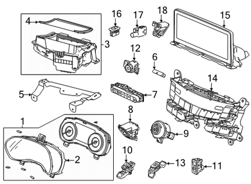 2021 Acura TLX Automatic Temperature Controls METER, COMBINATION Diagram for 78100-TGY-A01