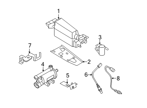 2011 Hyundai Sonata Powertrain Control Bracket-Oxygen Sensor Diagram for 39215-2G700