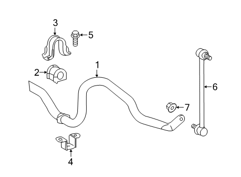 2016 Lexus RX450h Stabilizer Bar & Components - Front Bracket, STABILIZER Diagram for 48827-0E050