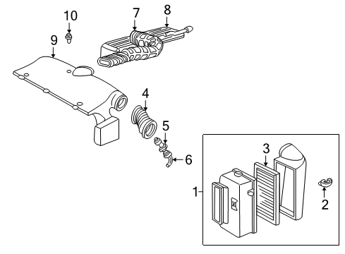 1995 GMC Sonoma Filters Cleaner Asm-Air Diagram for 25098788
