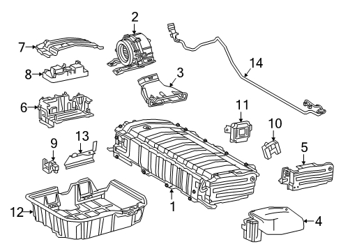 2022 Toyota Prius Battery Battery Assembly Hv Sup Diagram for G9510-47220