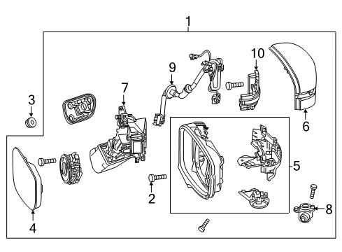 2021 Honda Odyssey Outside Mirrors Screw, Tapping (3.5X15) Diagram for 90109-SDA-A11