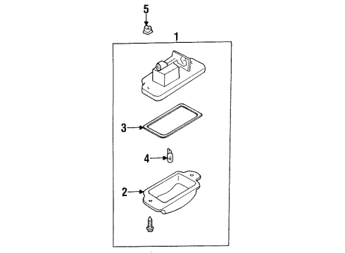 1996 Infiniti Q45 Bulbs Lamp Assembly-Licence Diagram for 26510-60U00