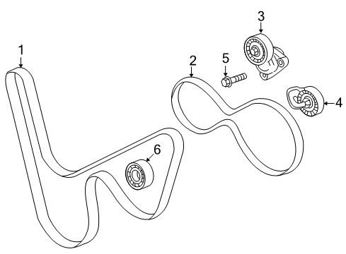 2013 Chevrolet Corvette Belts & Pulleys Belt-A/C Compressor Diagram for 12636225