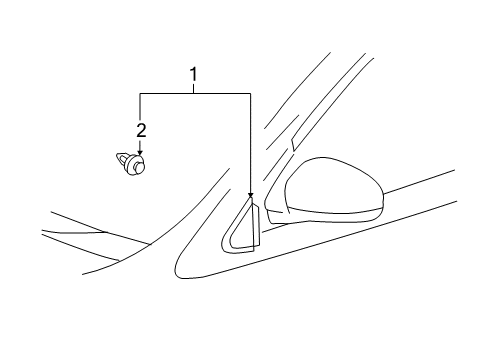 2013 Scion iQ Exterior Trim - Pillars, Rocker & Floor Pillar Cover Diagram for 60117-74010