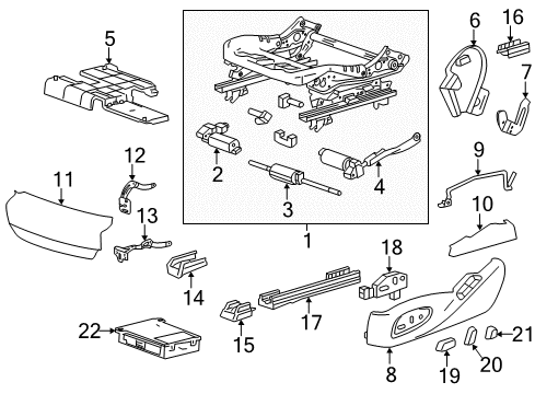 2016 Cadillac CTS Tracks & Components Front Cover Diagram for 23424976