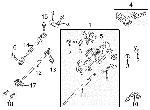 2013 Ford F-150 Gear Shift Control - AT Shift Control Cable Diagram for BL3Z-7E395-C