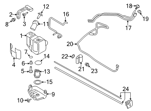 2017 Ford F-350 Super Duty Emission Components Shield Rivet Diagram for -W716694-S300
