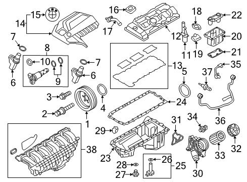 2017 BMW X4 Powertrain Control Engine Control Module Diagram for 12148674949