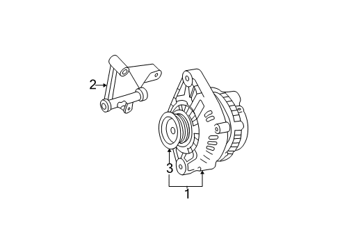 2004 Nissan Altima Alternator Reman Alternator Assembly Diagram for 2310M-8J10BRW