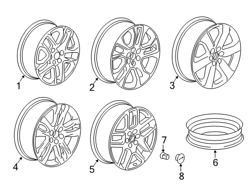 2020 Chevrolet Traverse Wheels Wheel, Alloy Diagram for 84640409