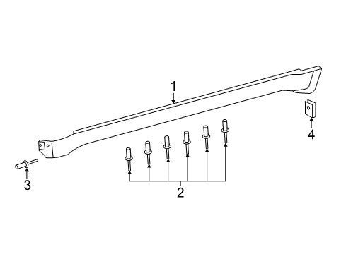 2016 Jeep Grand Cherokee Exterior Trim - Pillars, Rocker & Floor Molding-Door SILL Diagram for 1VN70TZZAC