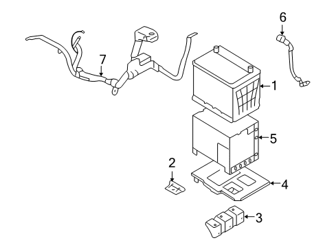 2009 Hyundai Sonata Battery Wiring Assembly-Engine Ground Diagram for 91860-3K720