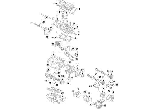 2014 Acura TSX Engine Parts, Mounts, Cylinder Head & Valves, Camshaft & Timing, Variable Valve Timing, Oil Pan, Oil Pump, Balance Shafts, Crankshaft & Bearings, Pistons, Rings & Bearings Motion, Lost Diagram for 14820-RKG-003