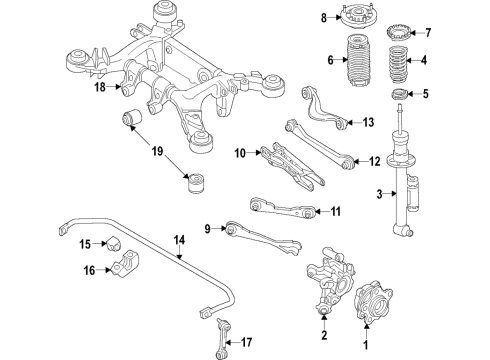 2020 BMW 840i xDrive Gran Coupe Rear Suspension, Lower Control Arm, Upper Control Arm, Ride Control, Stabilizer Bar, Suspension Components SPRING STRUT REAR RIGHT VDC Diagram for 37106878128