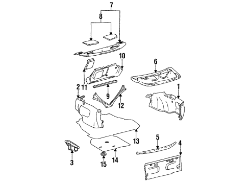 1994 Lexus ES300 Interior Trim Upper Quarter Trim Clip Diagram for 67771-06010