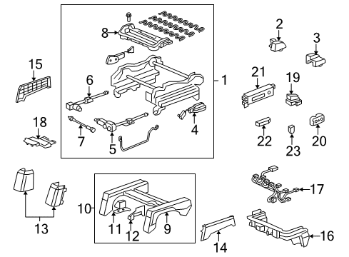 2012 Honda Ridgeline Tracks & Components Cover, FR. Seat Riser (Inner) *NH607L* (TU DARK GRAY) Diagram for 81117-SJC-A01ZB