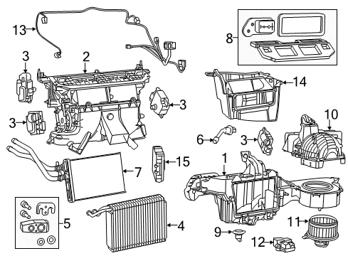 2018 Dodge Charger A/C & Heater Control Units Stack-Vehicle Feature Controls Diagram for 68293620AC