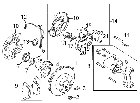 2005 Nissan 350Z Parking Brake Cable Assy-Brake, Rear RH Diagram for 36530-CD000