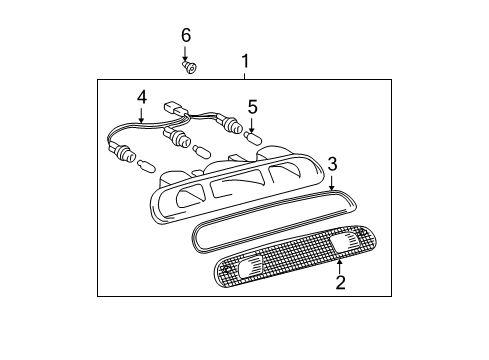 2001 Toyota Tundra Bulbs Lens Gasket Diagram for 81572-0C010