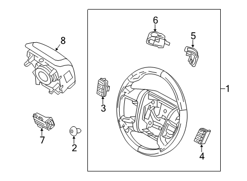 2016 Lincoln MKS Cruise Control System Control Module Diagram for 8A5Z-14B588-A